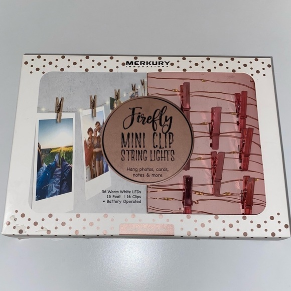 Firefly Rose Gold Mini Clip String Lights - Picture 1 of 2